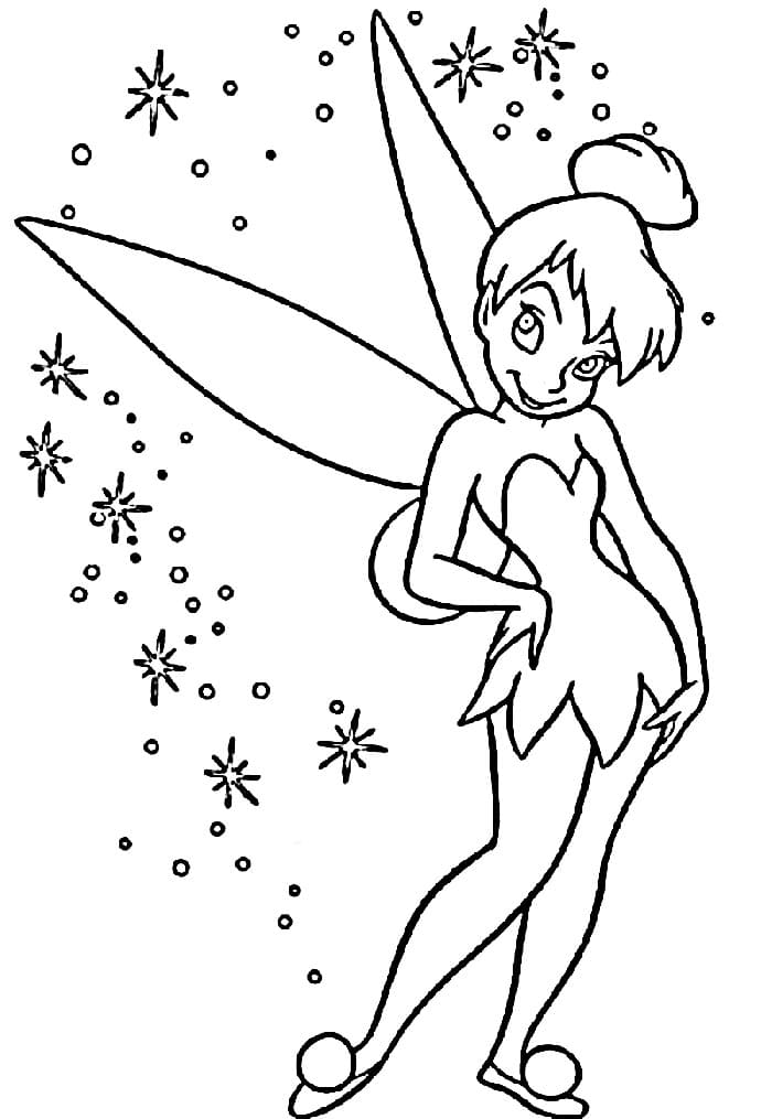 Tinkerbell bas Boyama Sayfası