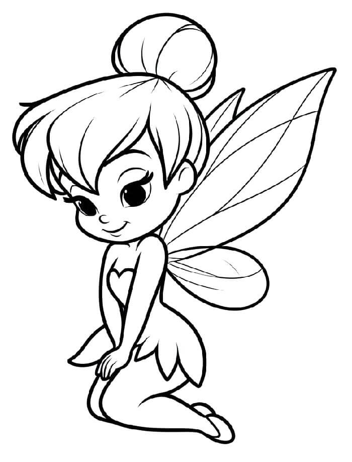 Tinkerbell yazdırılır görsel Boyama Sayfası