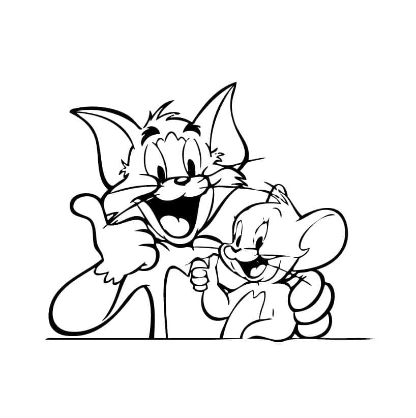 Tom ve Jerry Ücretsiz Baskı Boyama Sayfası