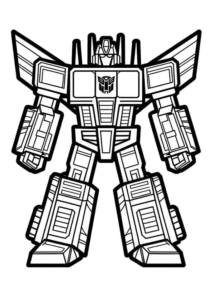 Transformatörler Robot Boyama Sayfası