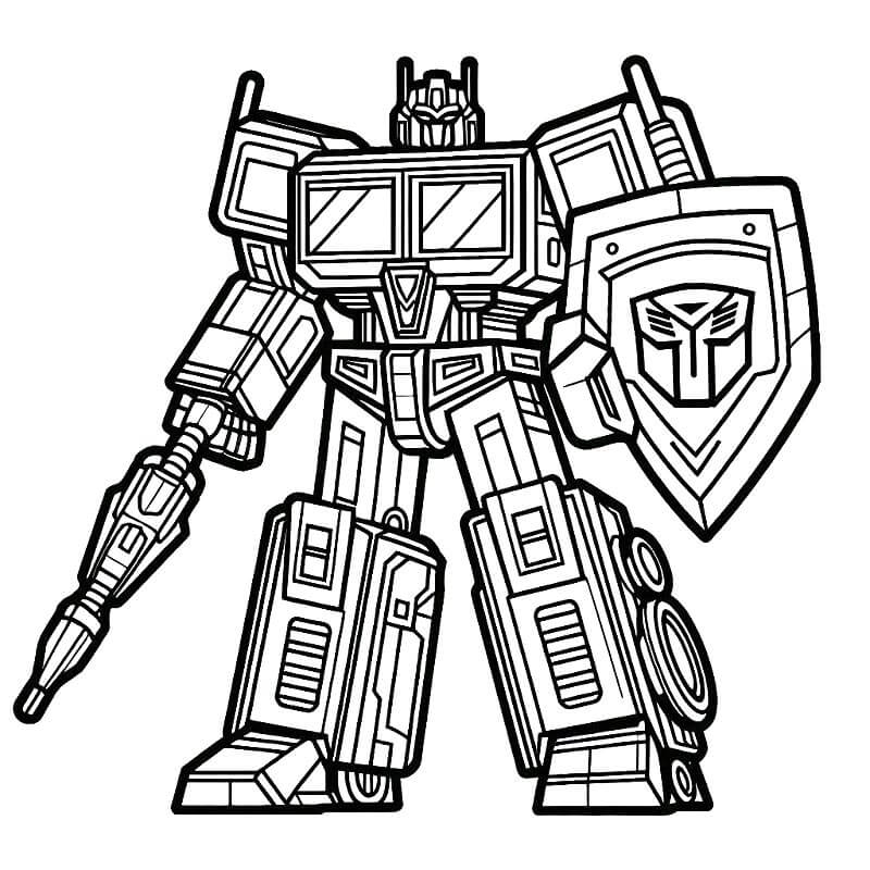 Transformers Baskı Görseli Boyama Sayfası