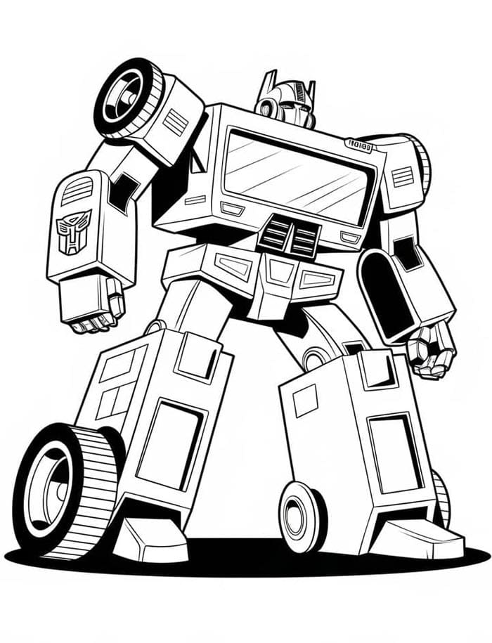 Transformers Ücretsiz Boyama Sayfası