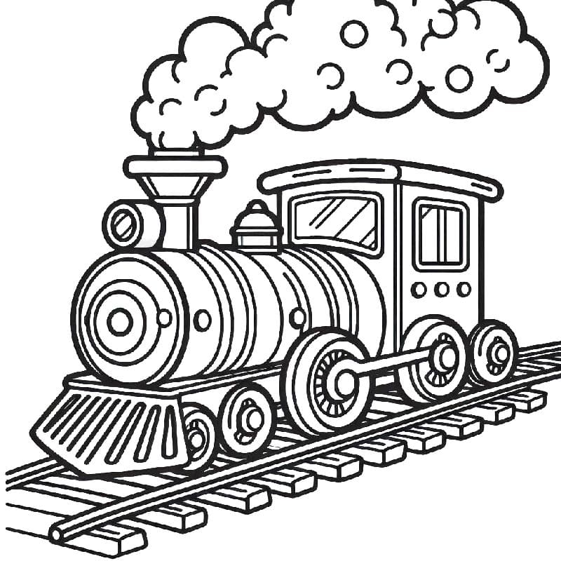 Tren Yazdır Boyama Sayfası