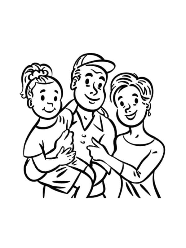 Ücretsiz Aile Yazdırılabilir Boyama Sayfası