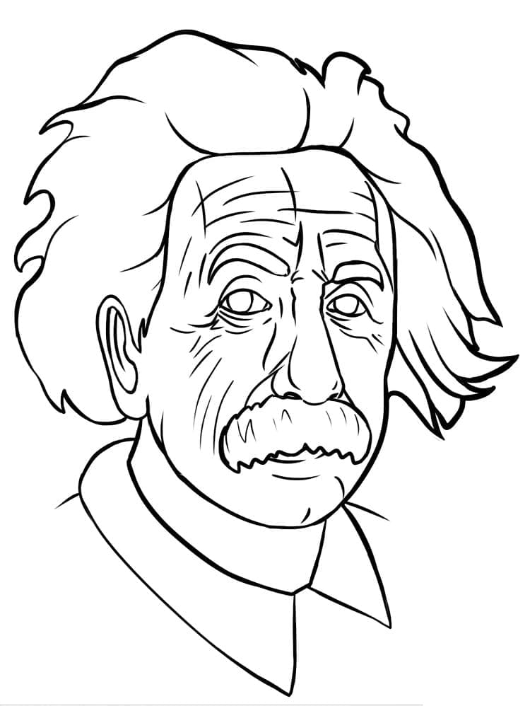 Ücretsiz Albert Einstein Boyama Sayfası