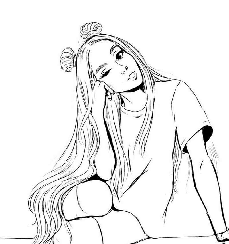 Ücretsiz Ariana Grande Resim Boyama Sayfası