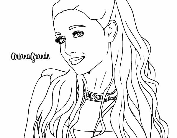 Ücretsiz Ariana Grande Yazdır Boyama Sayfası