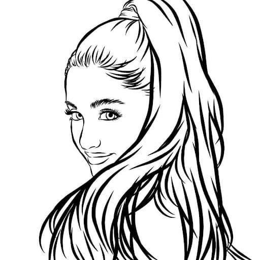 Ücretsiz Ariana Grande Yazdırılabilir Boyama Sayfası