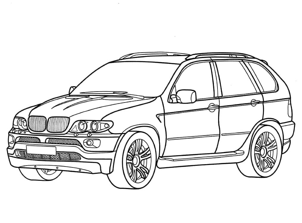 Ücretsiz BMW arabası Boyama Sayfası