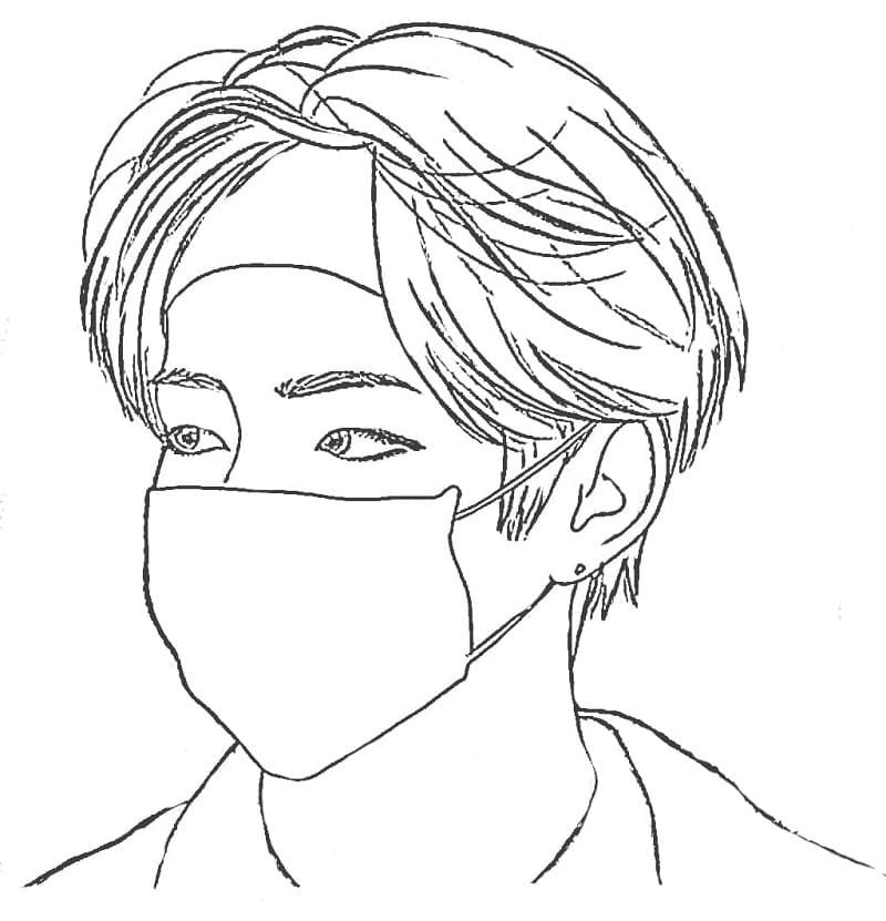 Ücretsiz BTS Yazdırılabilir Boyama Sayfası