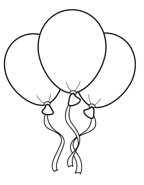 Ücretsiz Balon Boyama Sayfası
