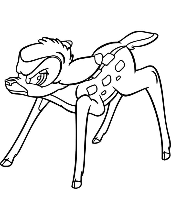 Ücretsiz Bambi Boyama Sayfası
