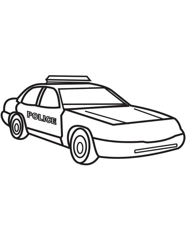 Ücretsiz Basılacak Polis Arabası Boyama Sayfası