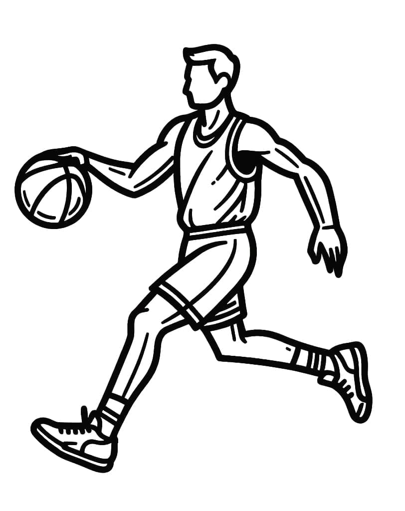 Ücretsiz Basketbol Baskı Boyama Sayfası