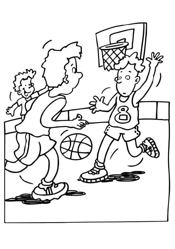Ücretsiz Basketbol Resmi Boyama Sayfası