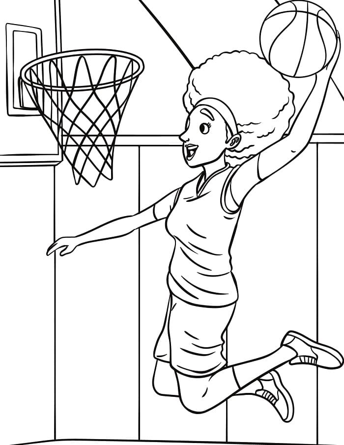 Ücretsiz Basketbol Boyama Sayfası