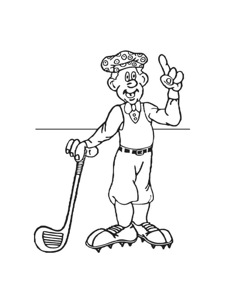 Ücretsiz Baskı Golf Boyama Sayfası
