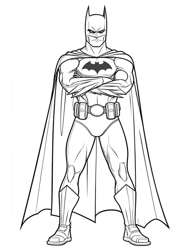 Ücretsiz Batman Görseli Boyama Sayfası