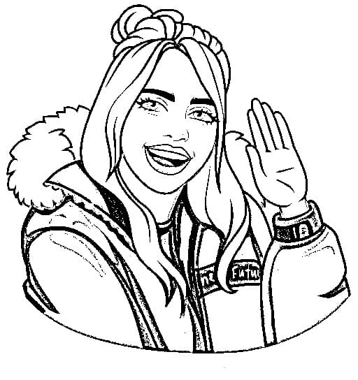 Ücretsiz Billie Eilish Çocuklar İçin Boyama Sayfası