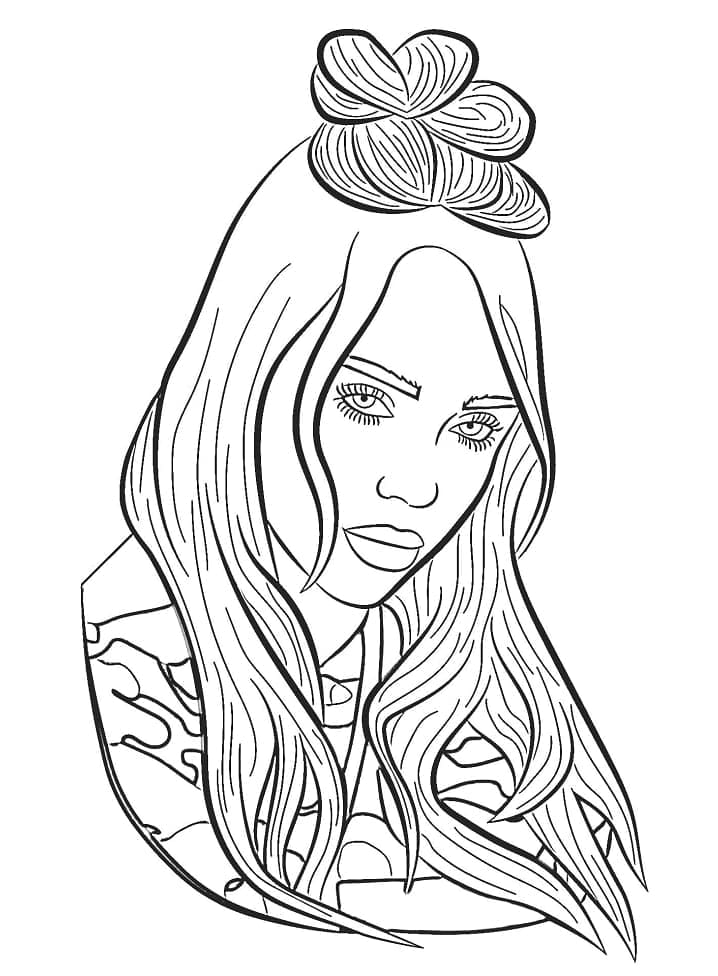 Ücretsiz Billie Eilish Boyama Sayfası