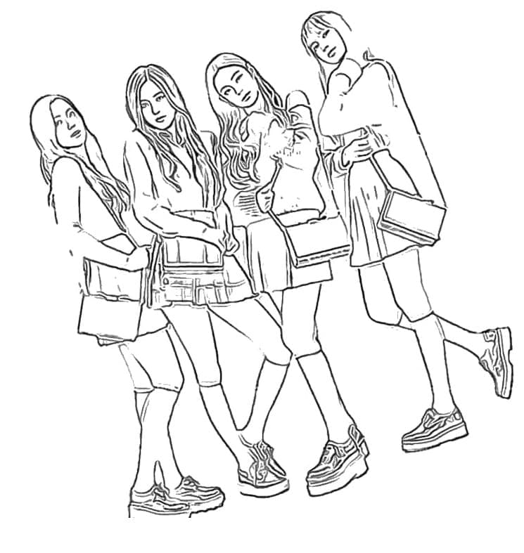 Ücretsiz Blackpink Boyama Sayfası
