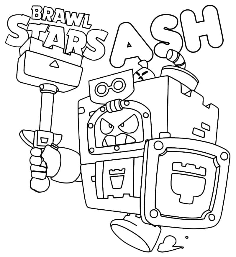 Ücretsiz Brawl Stars Çizimi Boyama Sayfası