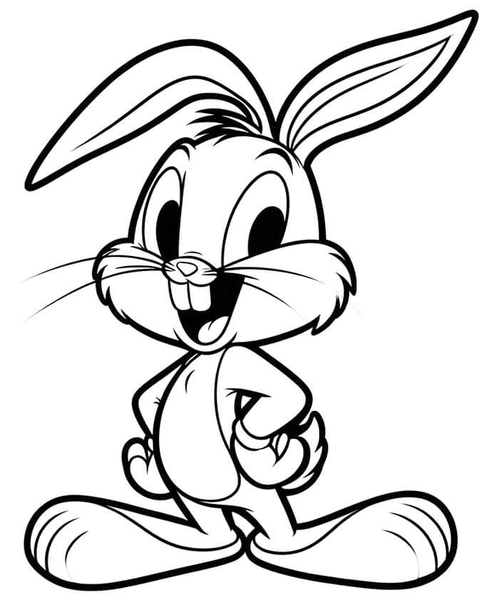 Ücretsiz Bugs Bunny görsel Boyama Sayfası
