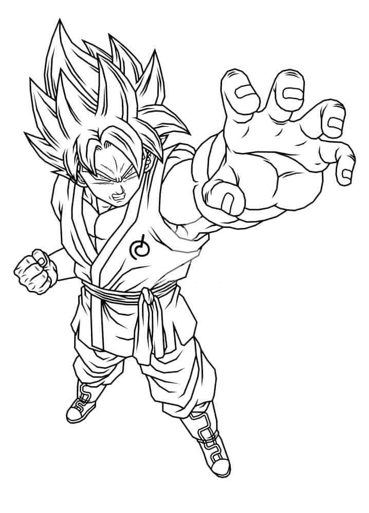 Ücretsiz Çıktı Alınabilir Son Goku Boyama Sayfası
