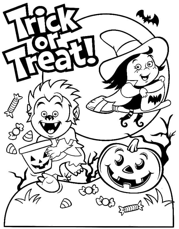 Cadılar Bayramı (Halloween) Boyama Sayfaları