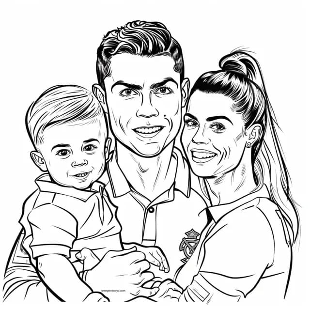 Ücretsiz Cristiano Ronaldo Yazdır Boyama Sayfası
