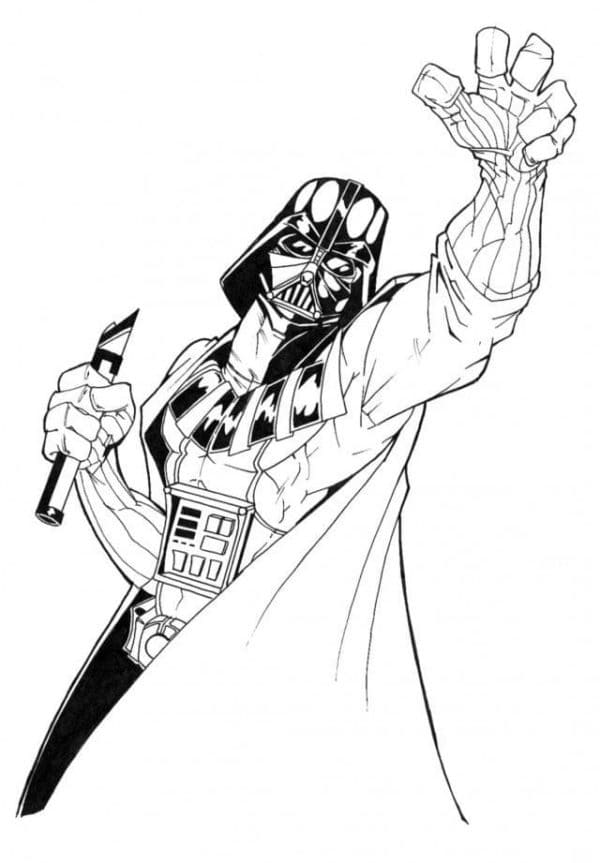 Ücretsiz Darth Vader Yazdır Boyama Sayfası