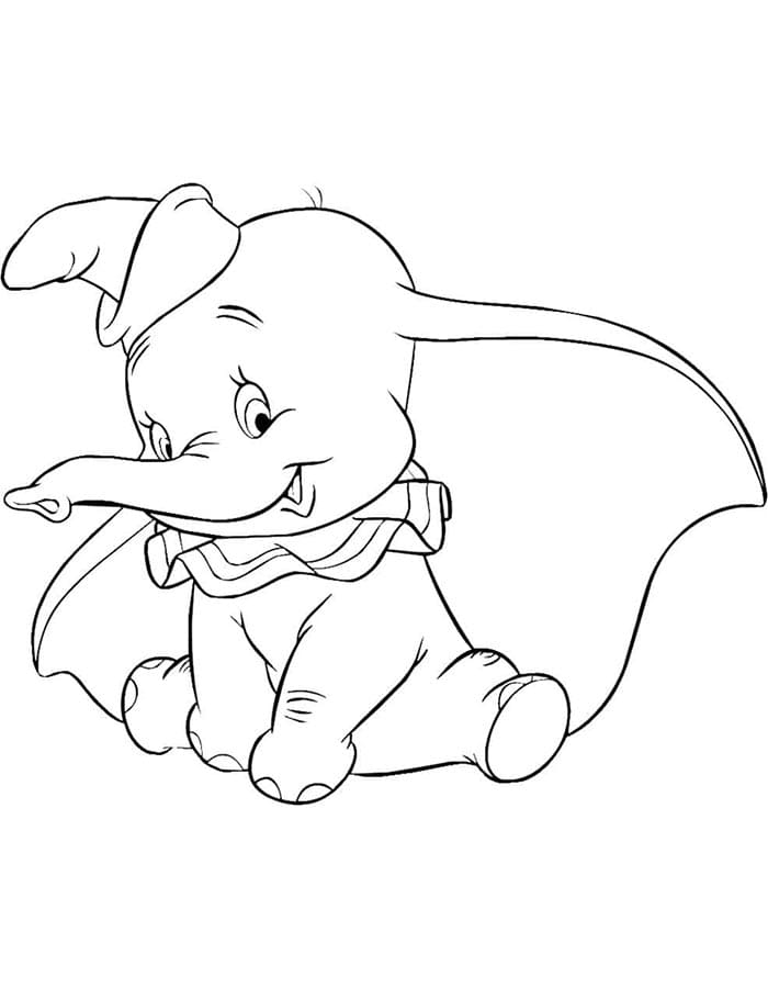 Ücretsiz Dumbo Resmi Boyama Sayfası