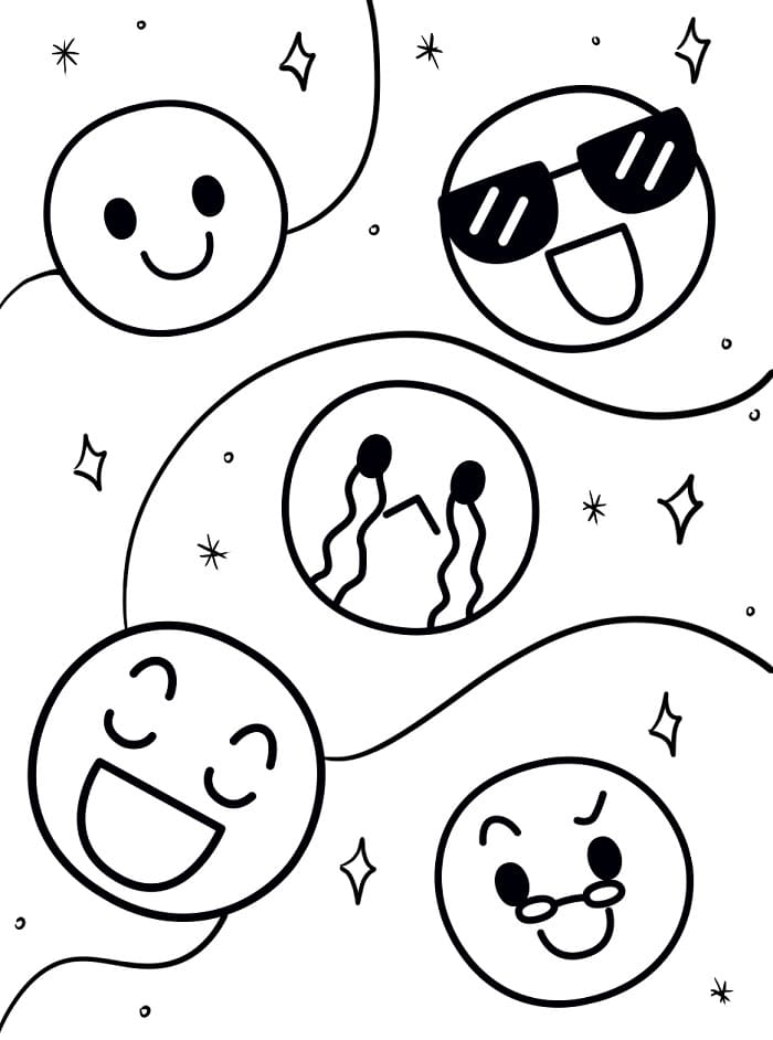 Ücretsiz Emoji Boyama Sayfası