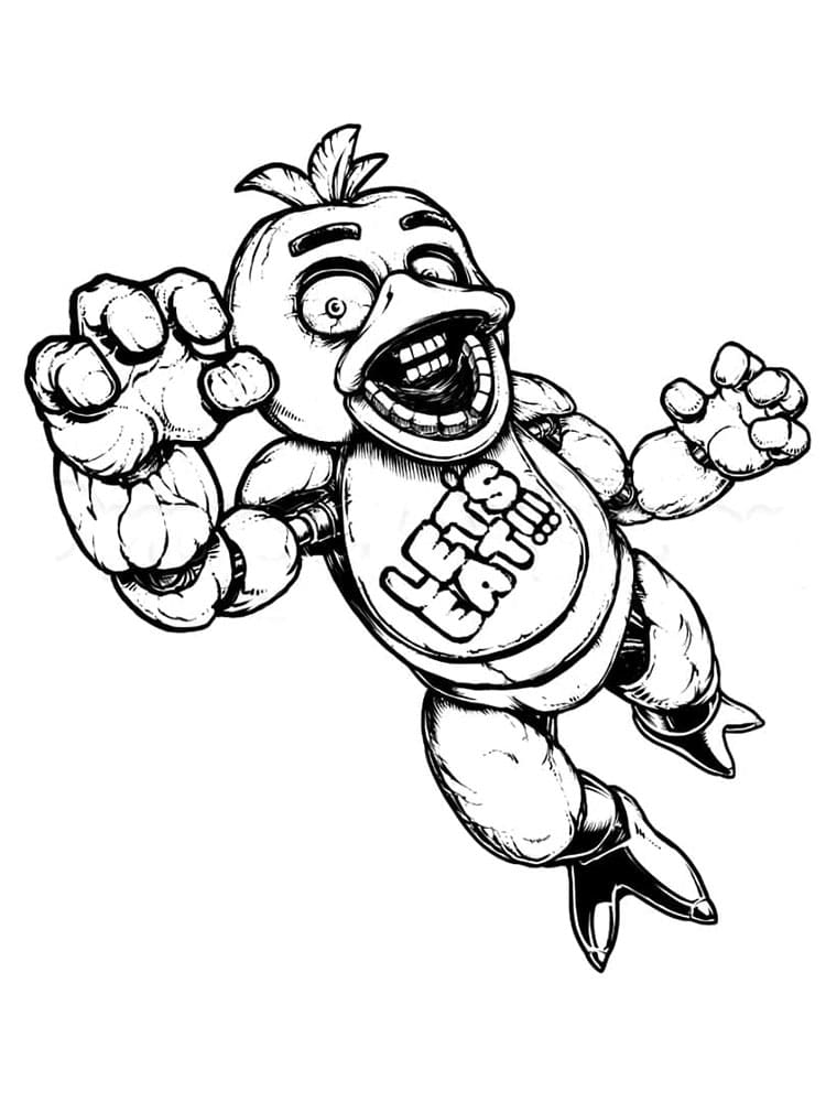 Ücretsiz FNAF Çocuklar İçin Boyama Sayfası