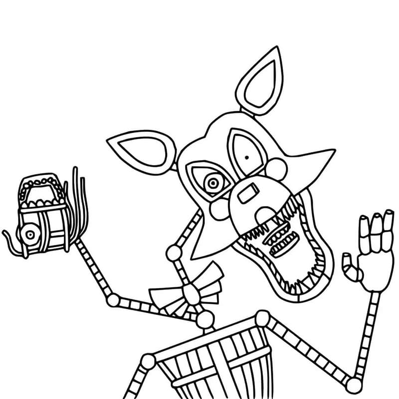 Ücretsiz FNAF Yazdırmak İçin Boyama Sayfası