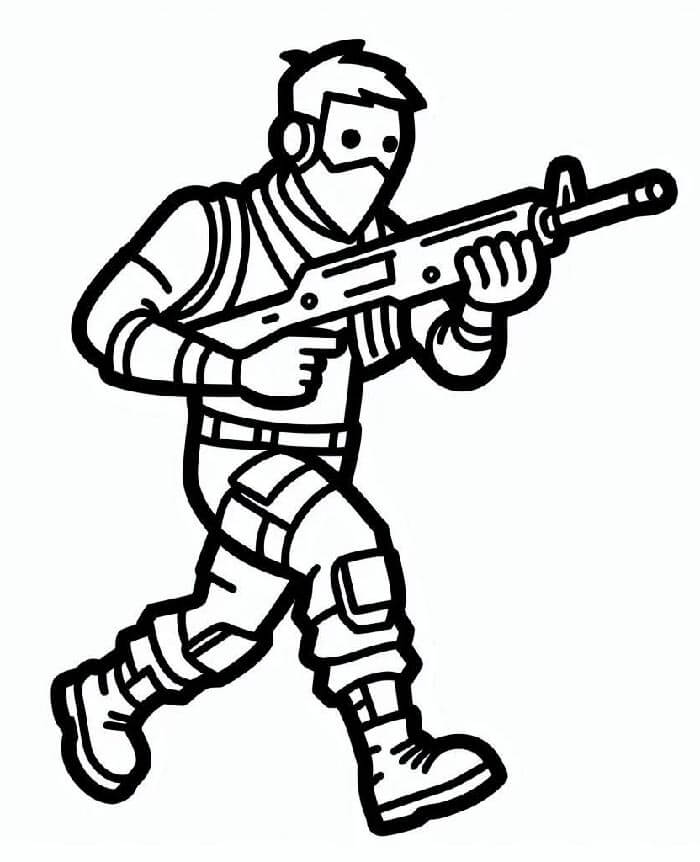 Ücretsiz Fortnite Çizimi Boyama Sayfası