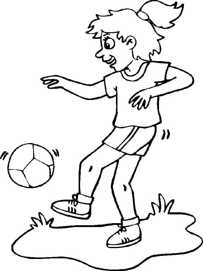 Ücretsiz Futbol Yazdırılabilir Boyama Sayfası