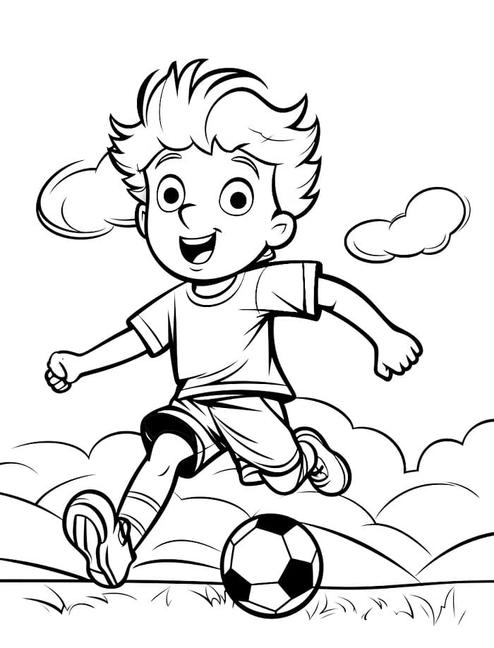 Ücretsiz Futbol Boyama Sayfası