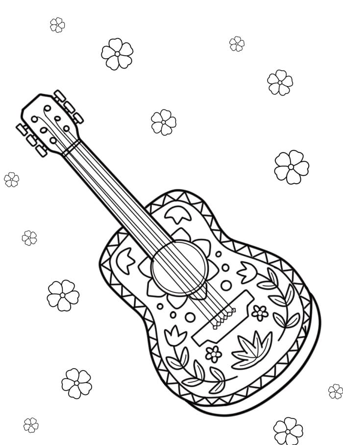 Gitar Boyama Sayfaları