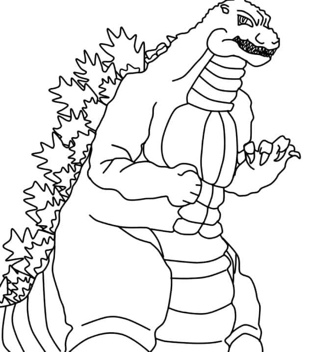 Ücretsiz Godzilla Boyama Sayfası