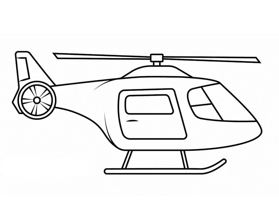 Ücretsiz Helikopter Boyama Sayfası