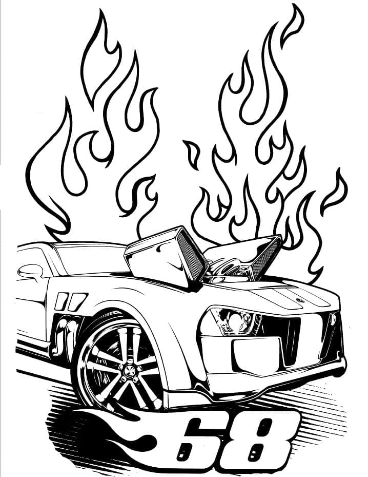 Ücretsiz Hot Wheels Boyama Sayfası