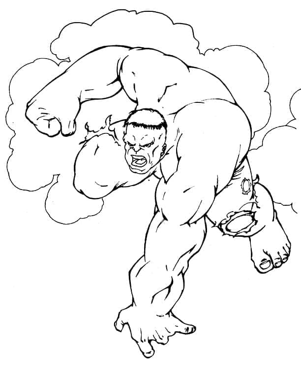 Ücretsiz Hulk Çizimi Boyama Sayfası
