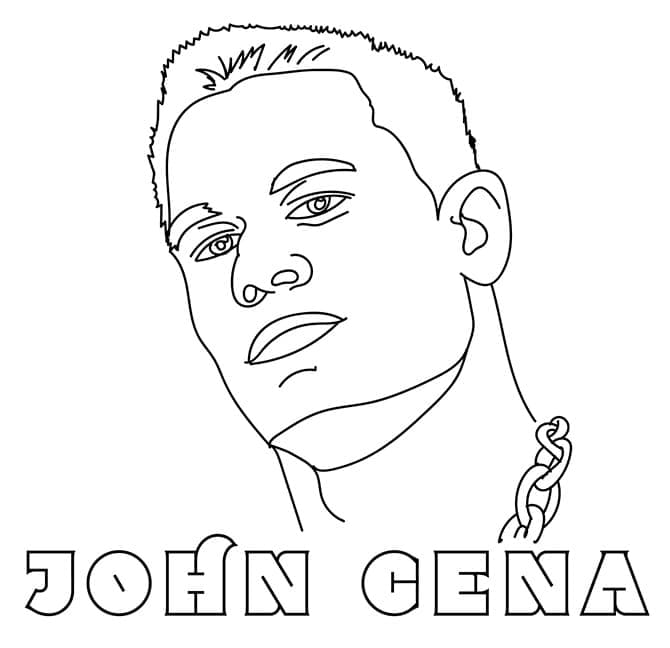 Ücretsiz John Cena Baskı İçin Boyama Sayfası
