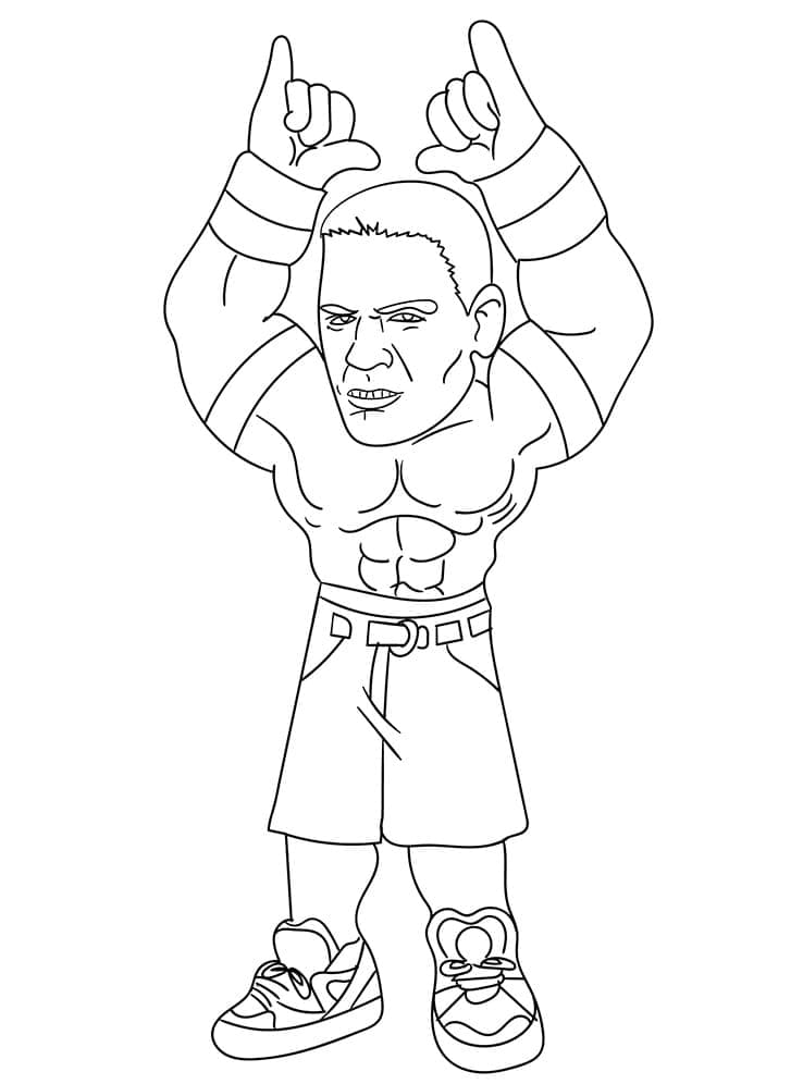 Ücretsiz John Cena Çocuklar İçin Boyama Sayfası