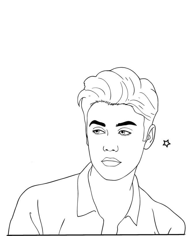 Ücretsiz Justin Bieber Boyama Sayfası