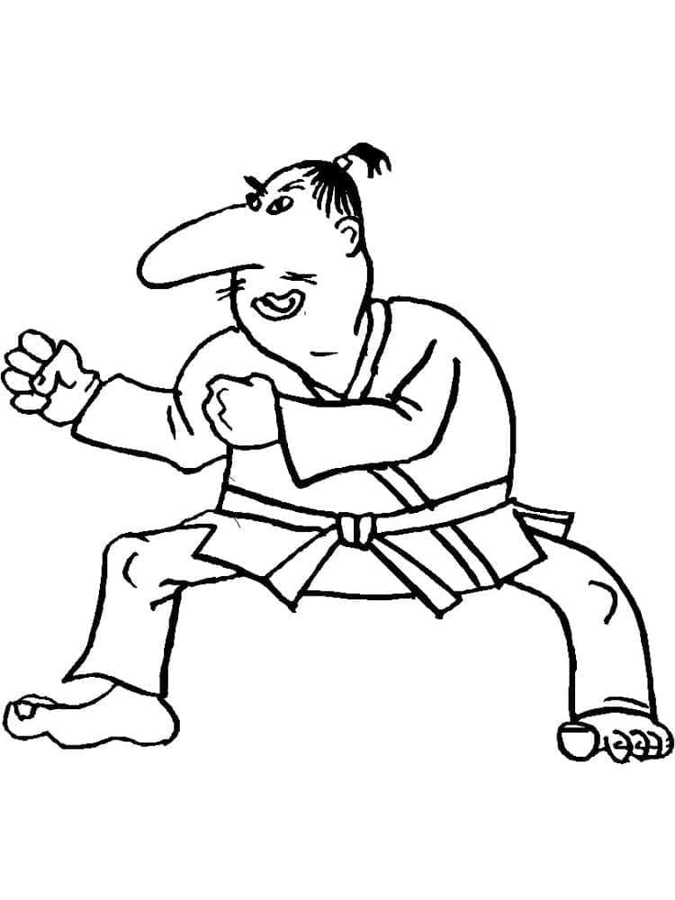 Ücretsiz Karate Resmi Boyama Sayfası