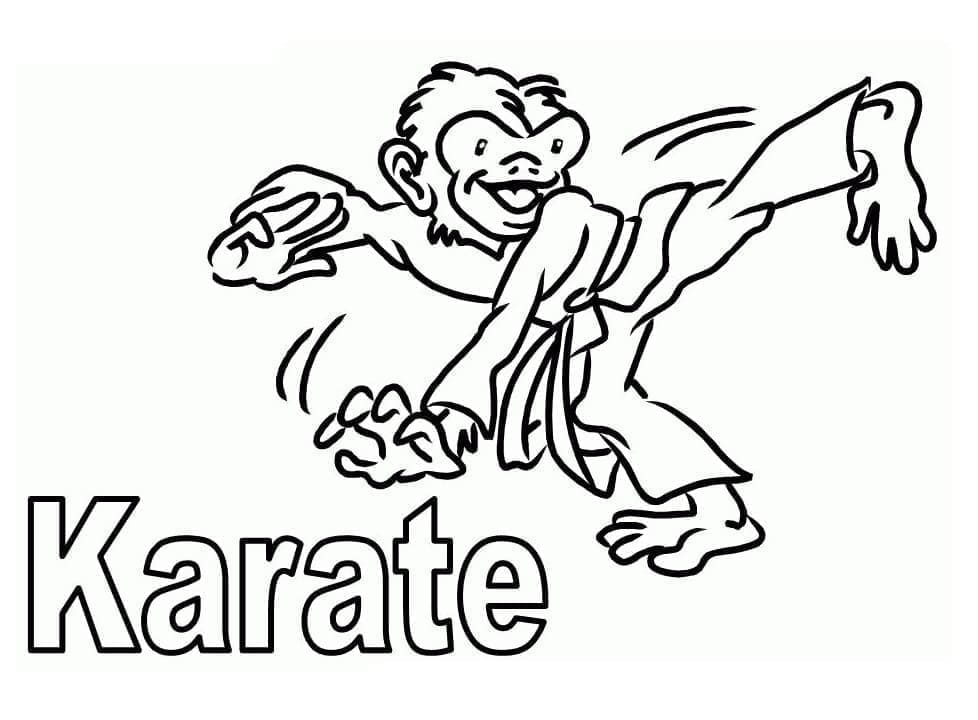 Ücretsiz Karate Boyama Sayfası