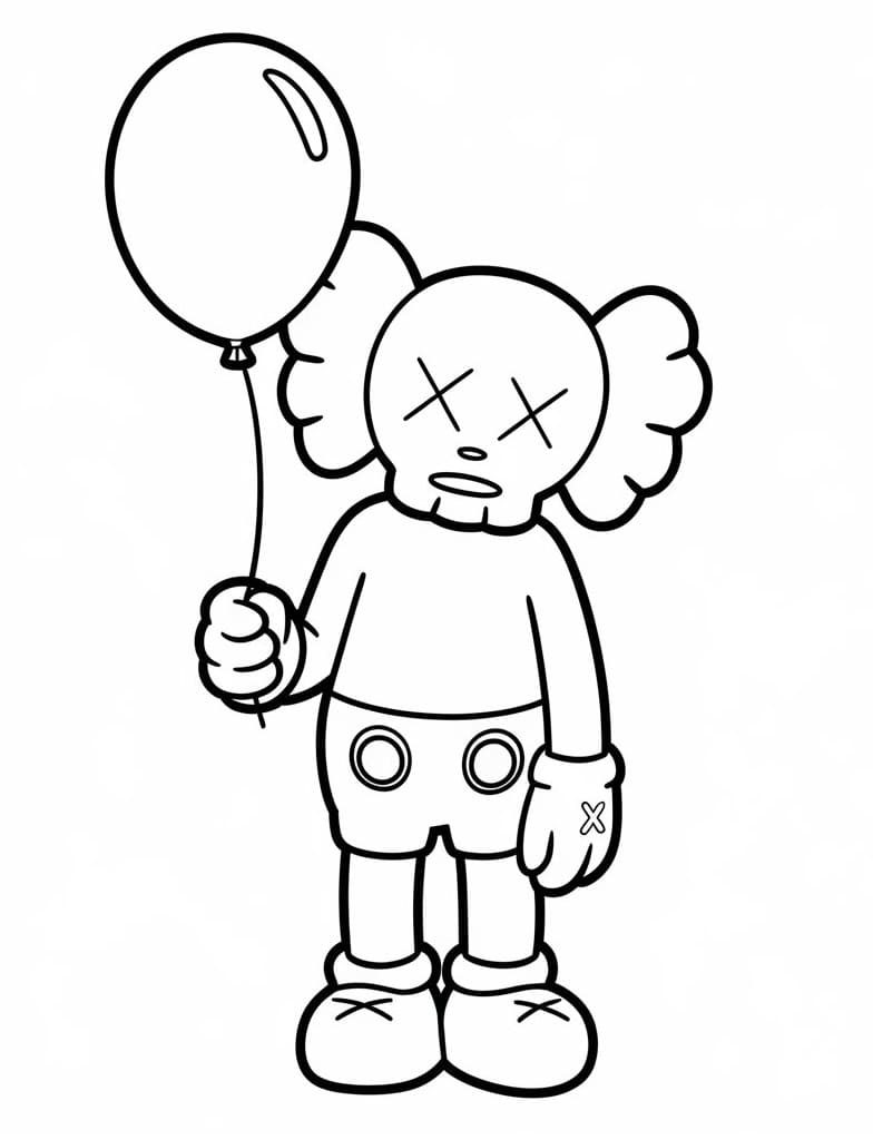 Ücretsiz Kaws çocuklar için Boyama Sayfası