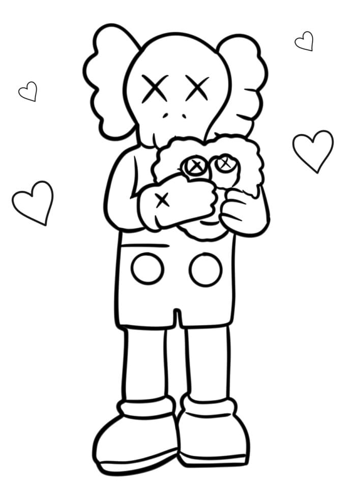 Ücretsiz Kaws Boyama Sayfası